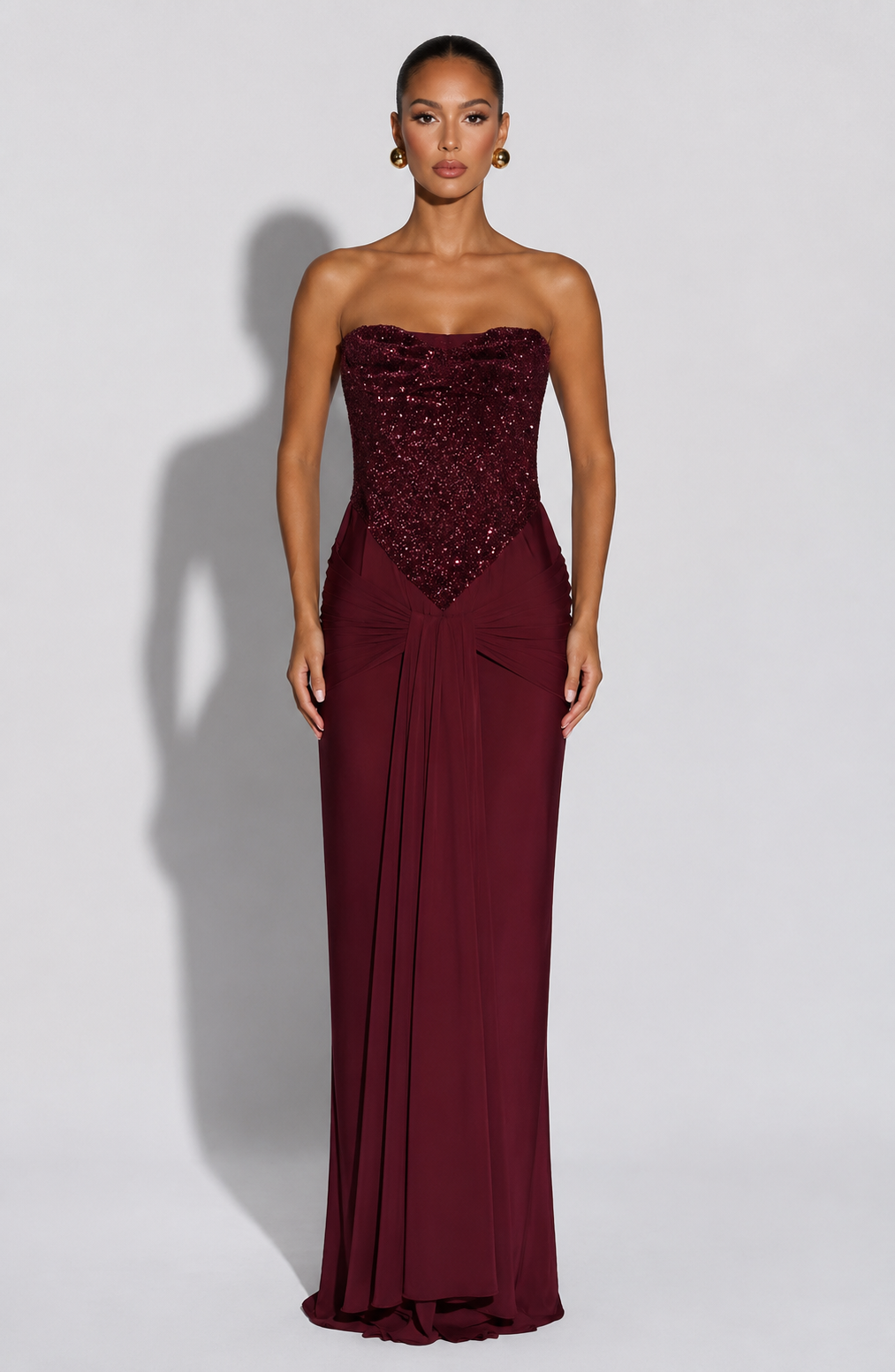 Nele – Elegant Strapless Evening Gown