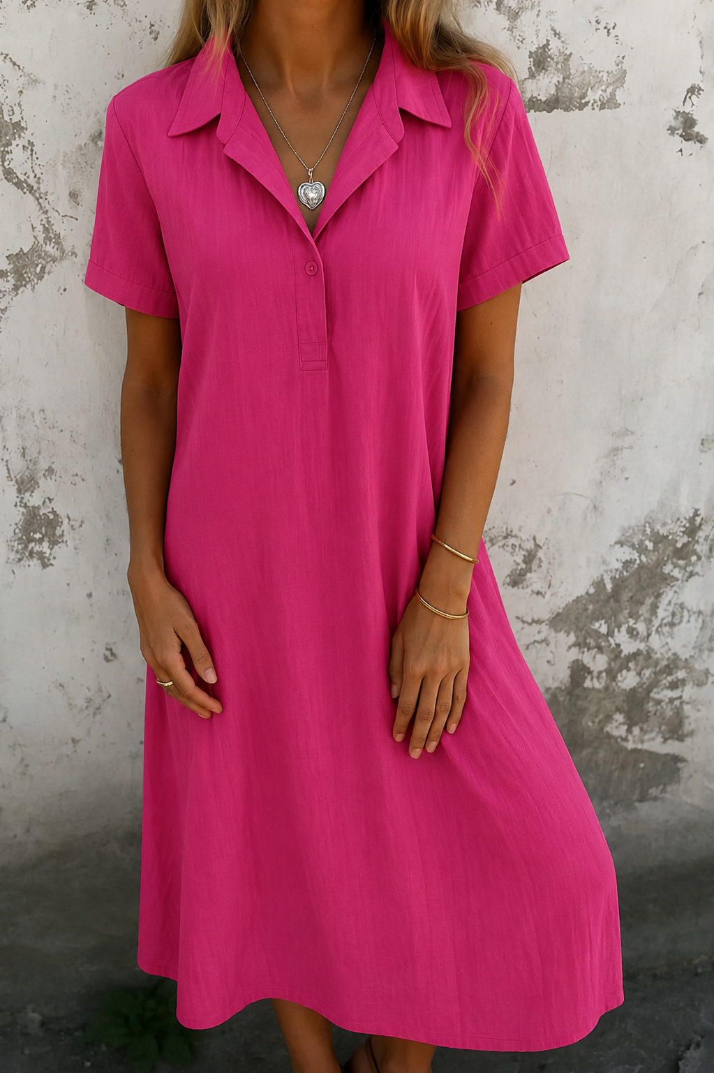 Doreen – Casual summer dress with a V-neck