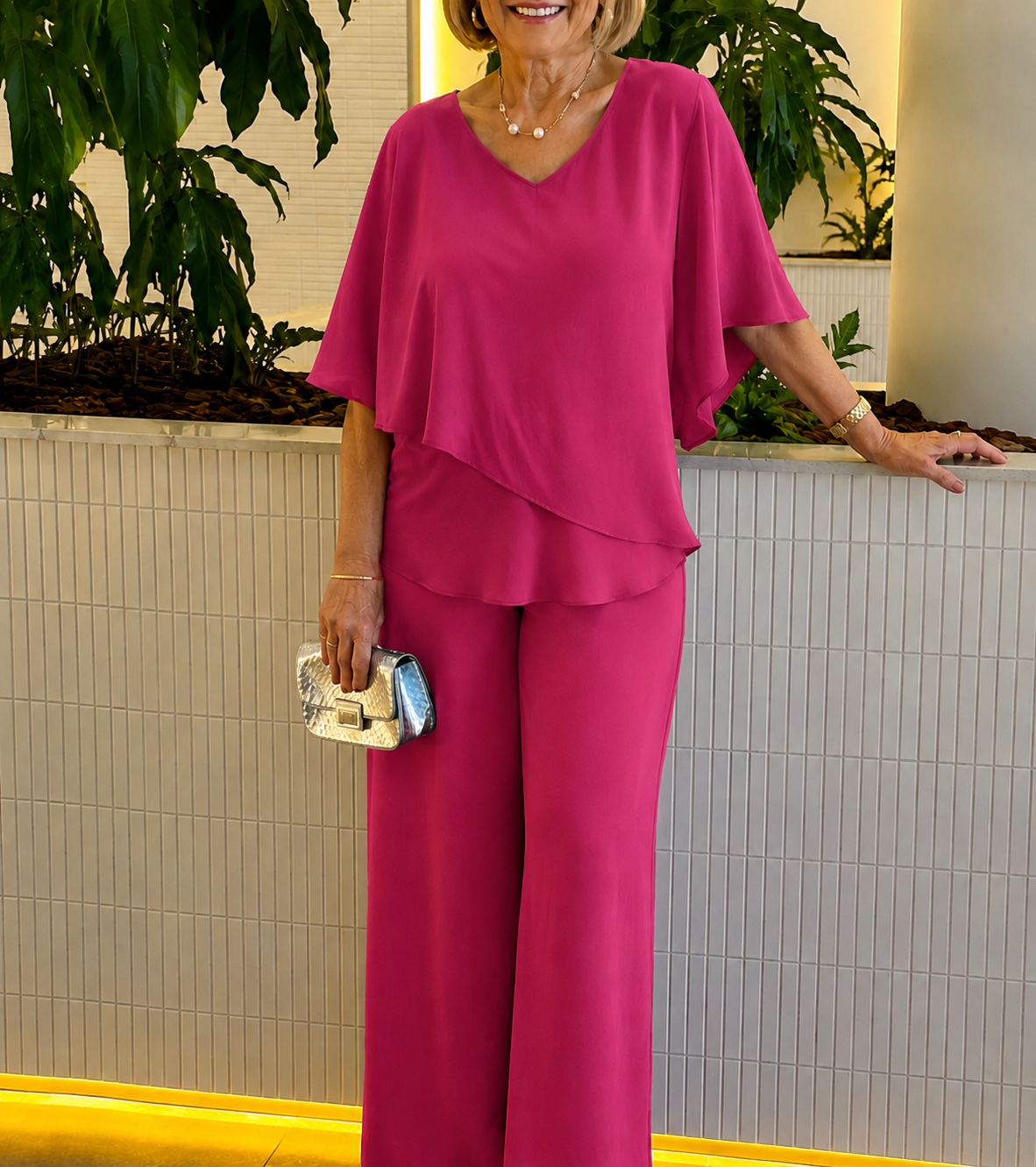 Monika – Elegant womens jumpsuit with a layered look