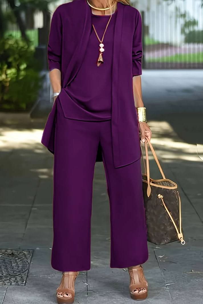Two-Piece Set Women's Relaxed Fit with Long Jacket - Image 10