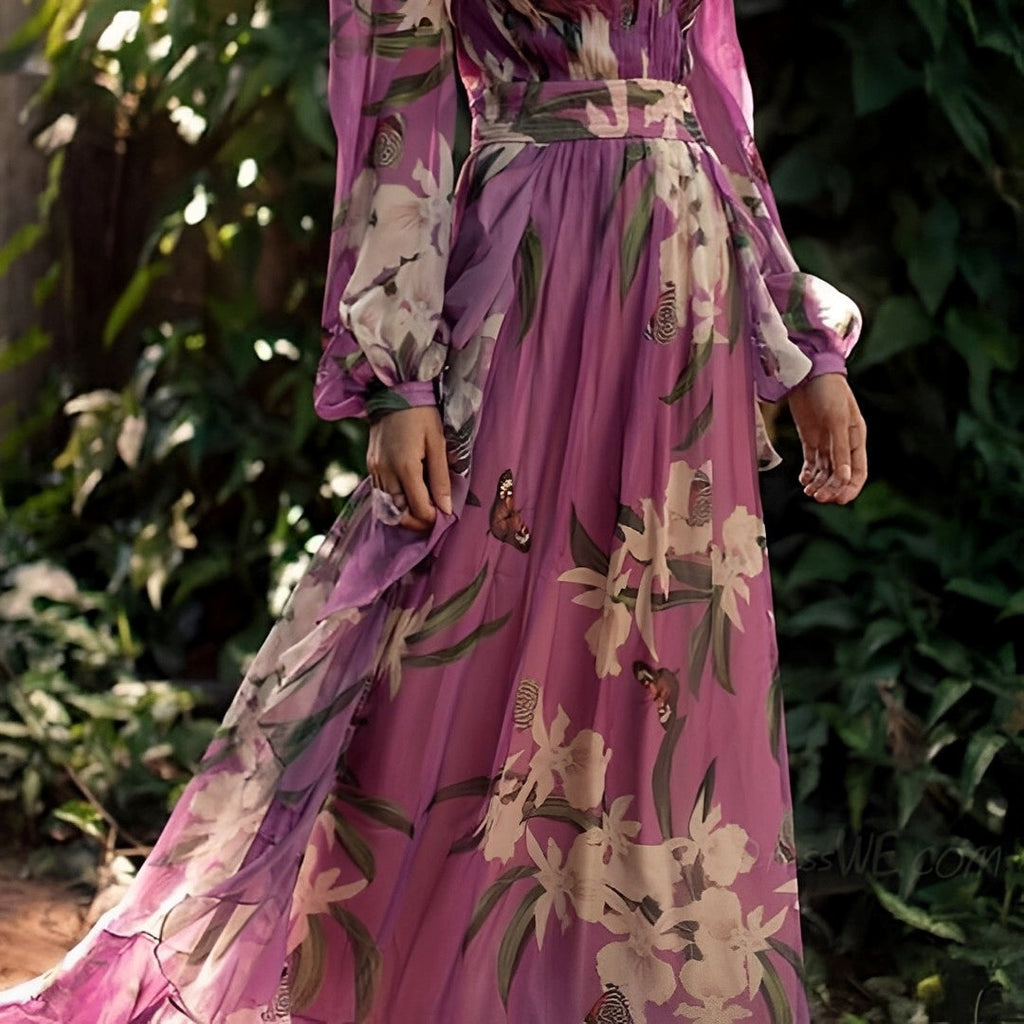 Everly – Women Floral Print Maxi Dress - Image 4