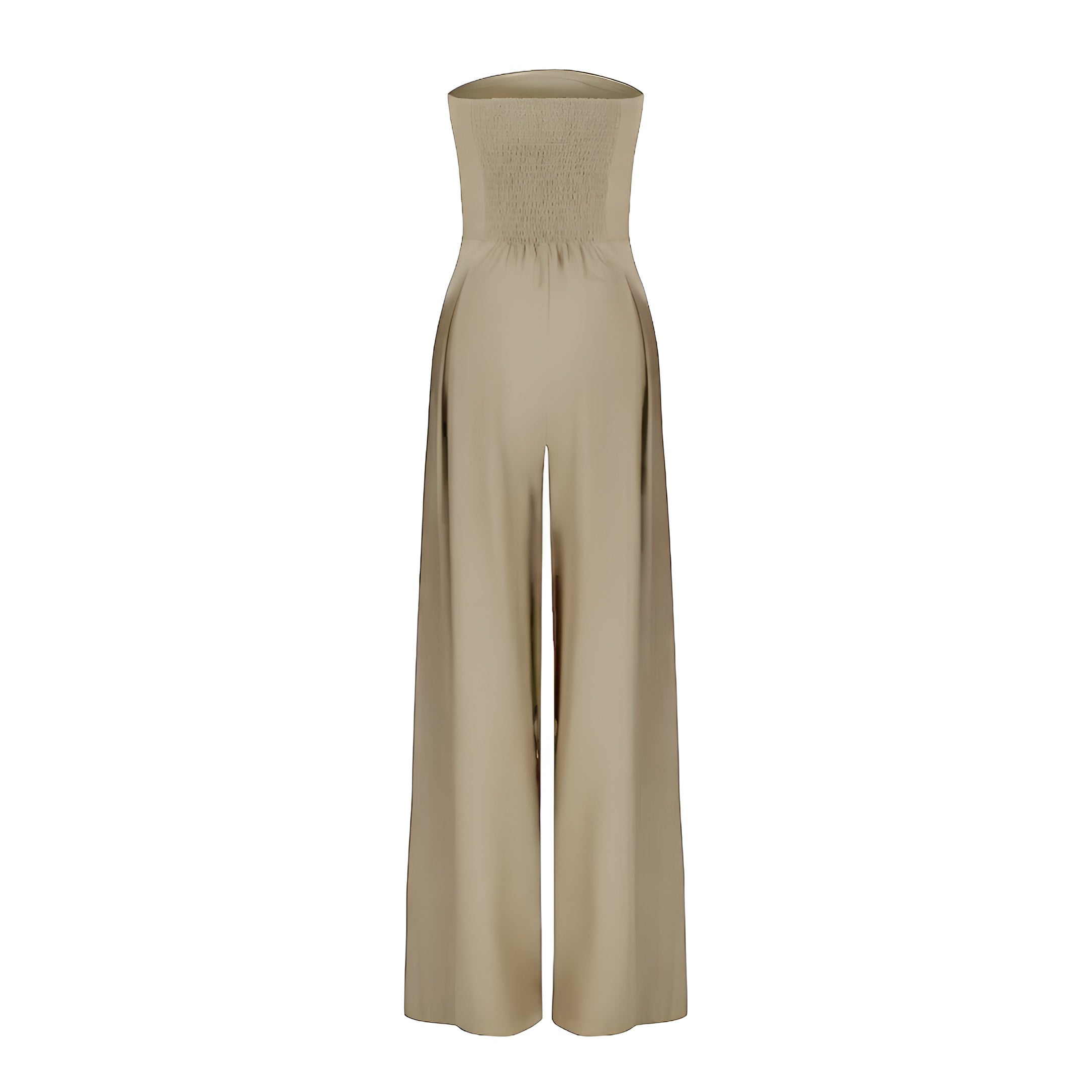 Women's Strapless Jumpsuit with Wide Legs and Pockets - J&B; - 4 - Elvaroza.com