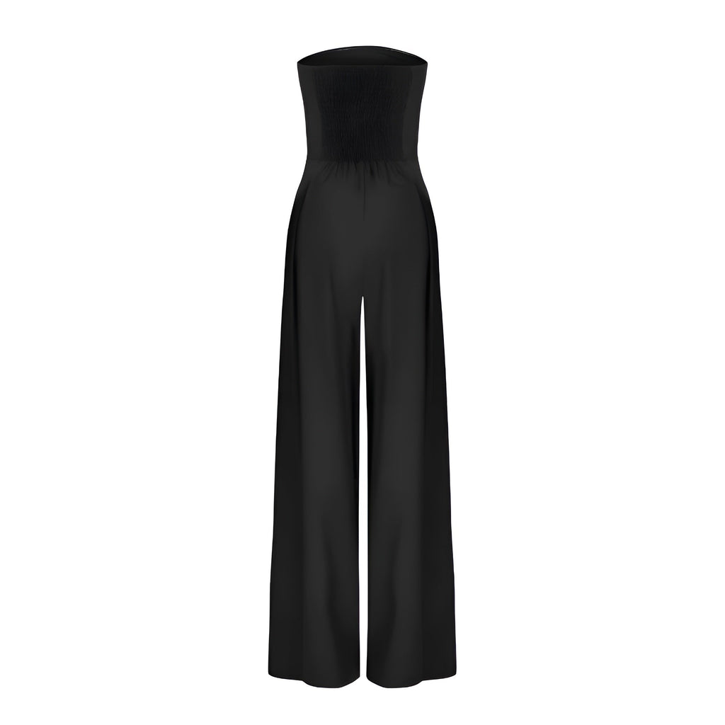 Women's Strapless Jumpsuit with Wide Legs and Pockets - J&B; - 6 - Elvaroza.com