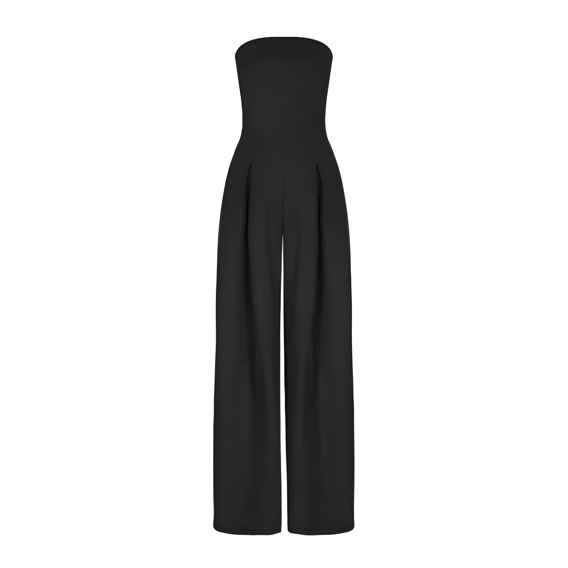 Women's Strapless Jumpsuit with Wide Legs and Pockets - J&B; - 7 - Elvaroza.com