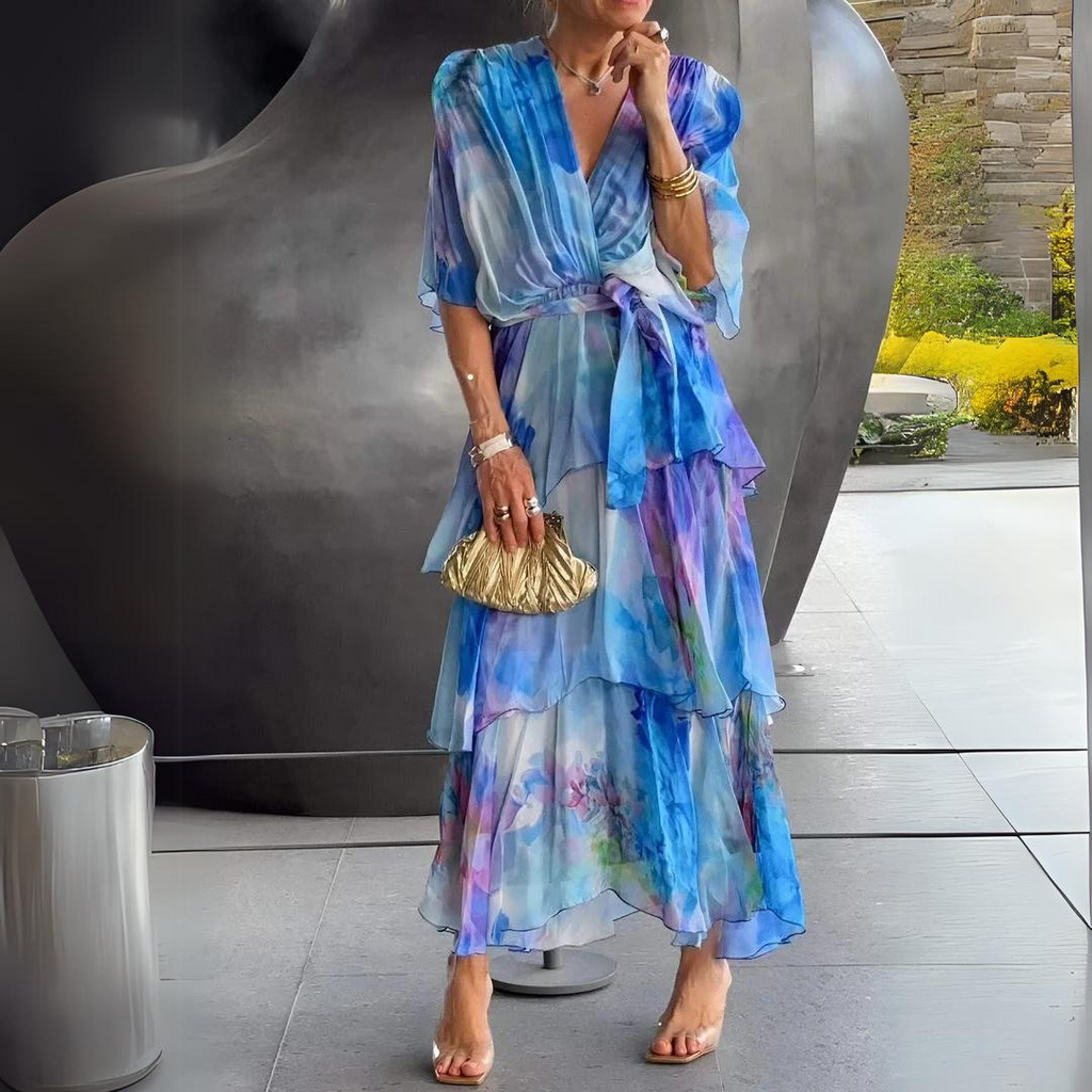 Theresa – Women Floral Print Maxi Dress - Image 1