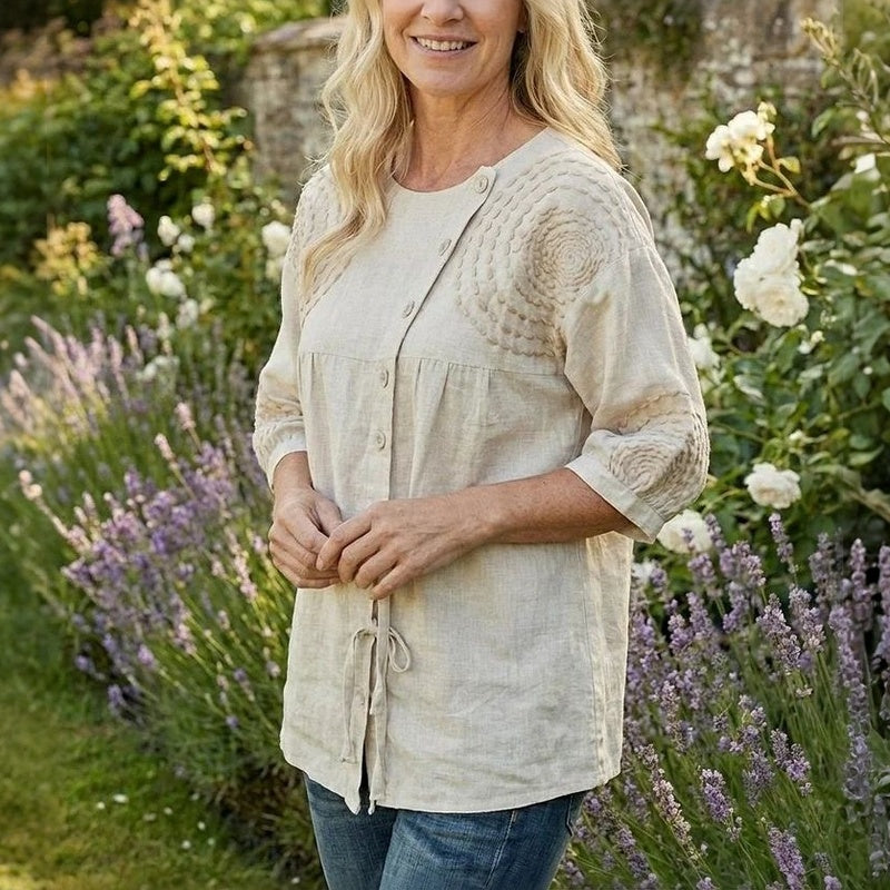 Alina – Floral Detail Blouse - Image 7