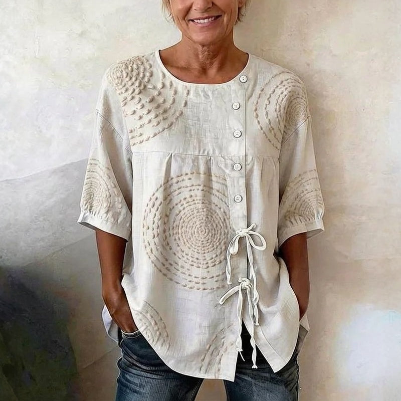 Alina – Floral Detail Blouse - Image 2