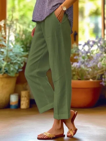 Serena – Tapered Cropped Cuffed Trousers - Image 6