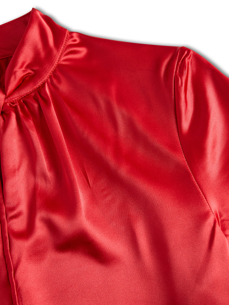 Elegant Blouse Women's with Keyhole Detail and Short Sleeves - Image 9