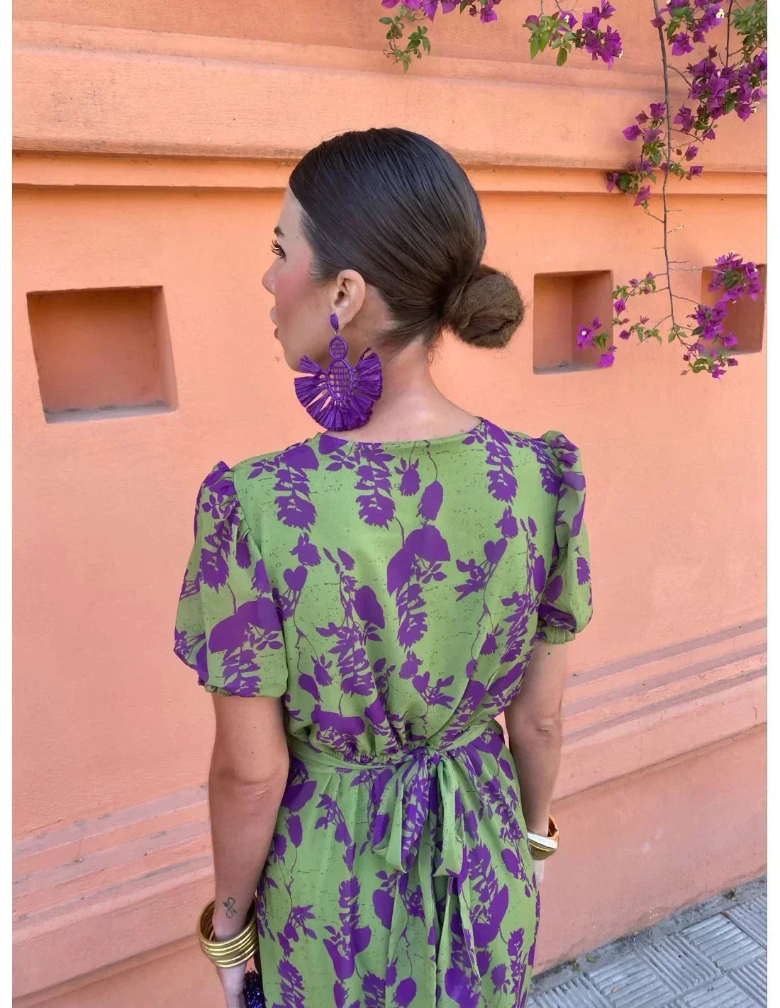 Nadine– Women Floral Print Wrap Dress - Image 3