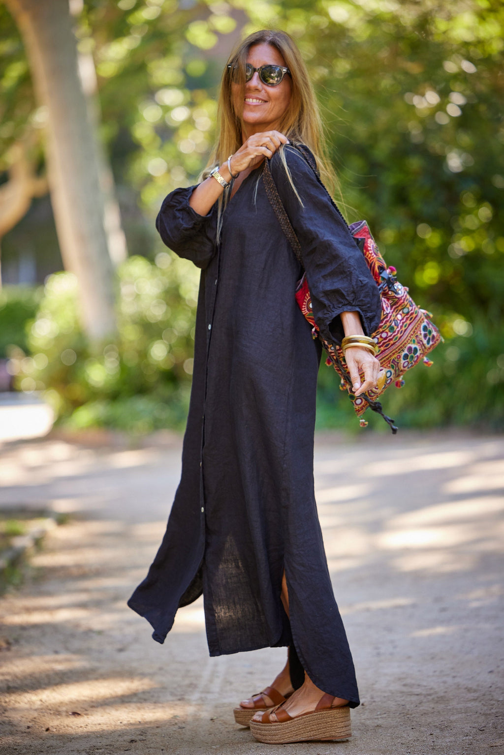 Isabella – Women Long Sleeve Button-Up Dress - Image 22