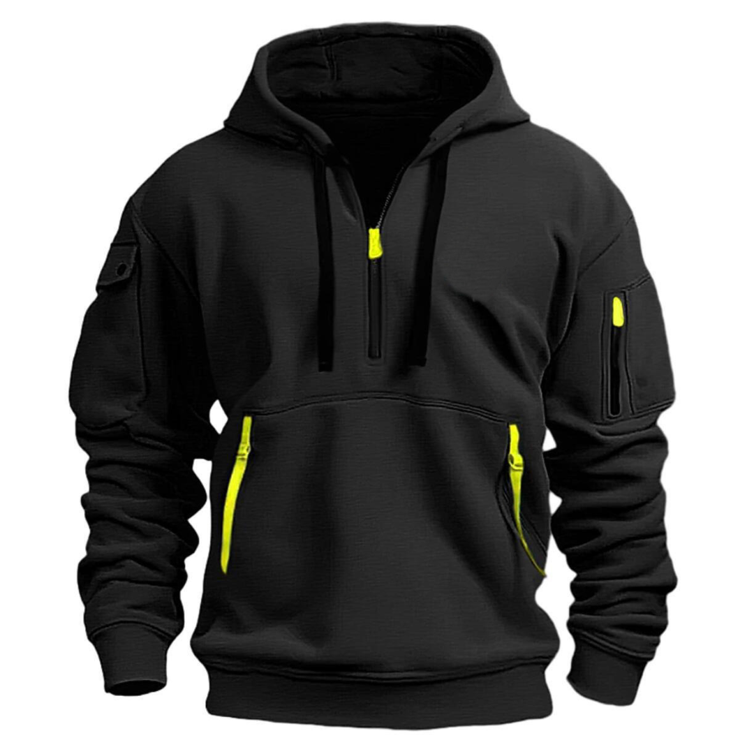 Men's Hoodie with Zippered Pockets and Hood - J&B; - 3 - Elvaroza.com