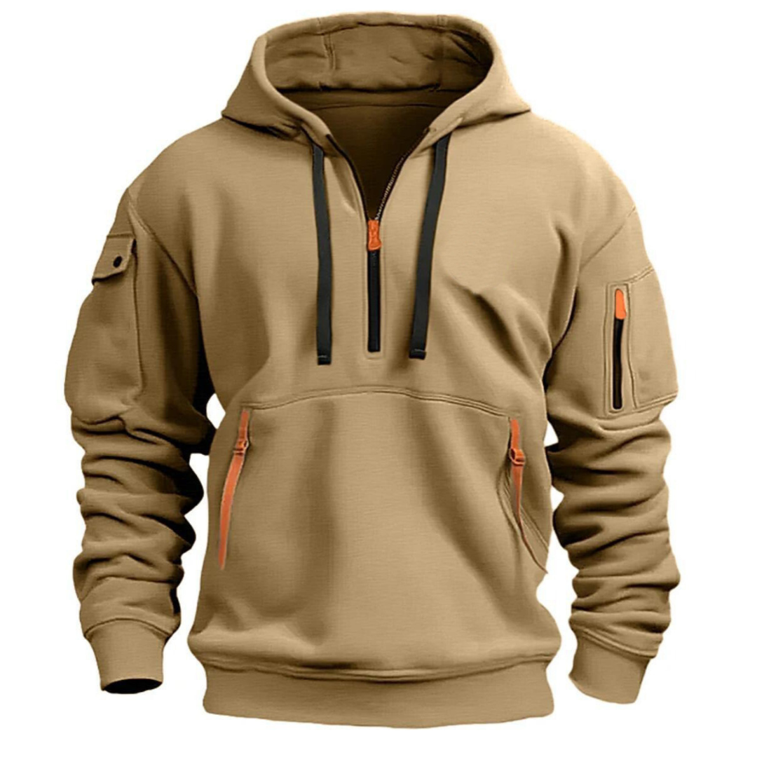 Men's Hoodie with Zippered Pockets and Hood - J&B; - 4 - Elvaroza.com