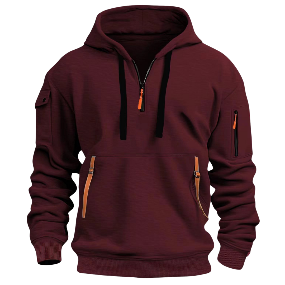 Men's Hoodie with Zippered Pockets and Hood - J&B; - 6 - Elvaroza.com