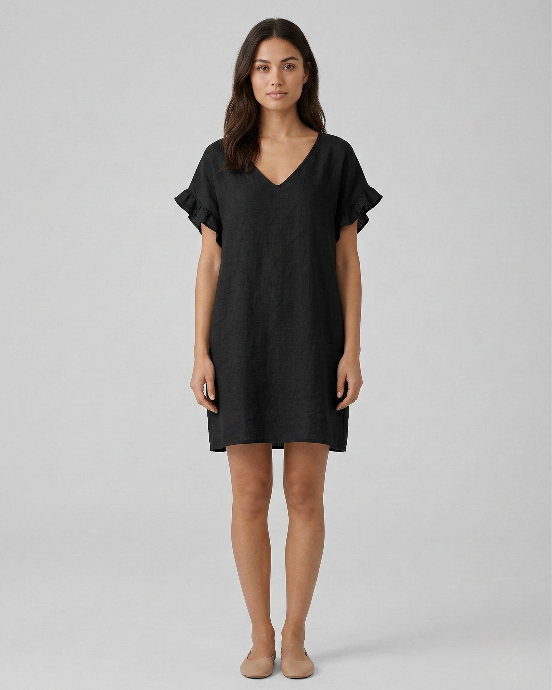 Stefanie – Short Sleeves with V-Neck Dress - Image 8