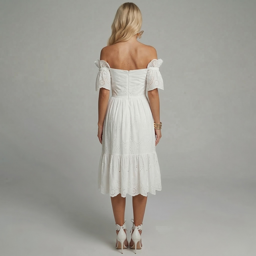 Elena – Women Floral Print Wedding Guest Dress - Image 4
