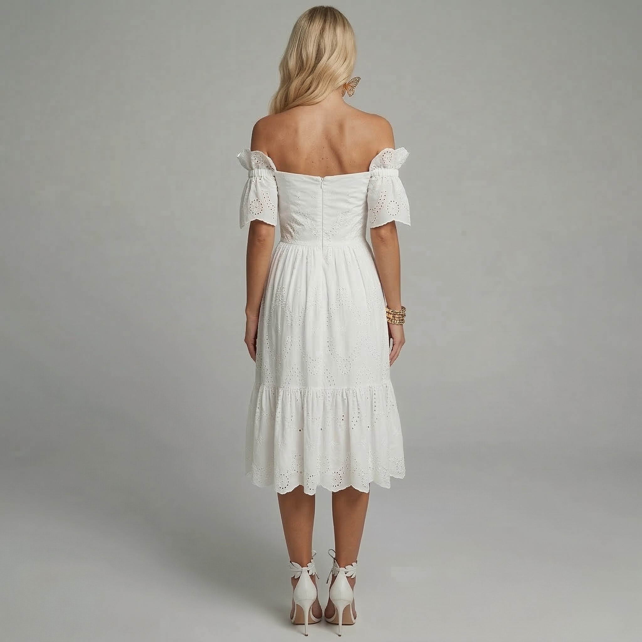 Elena – Women Floral Print Wedding Guest Dress - Image 4