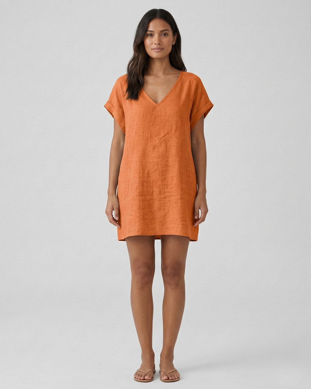 Stefanie – Short Sleeves with V-Neck Dress - Image 7