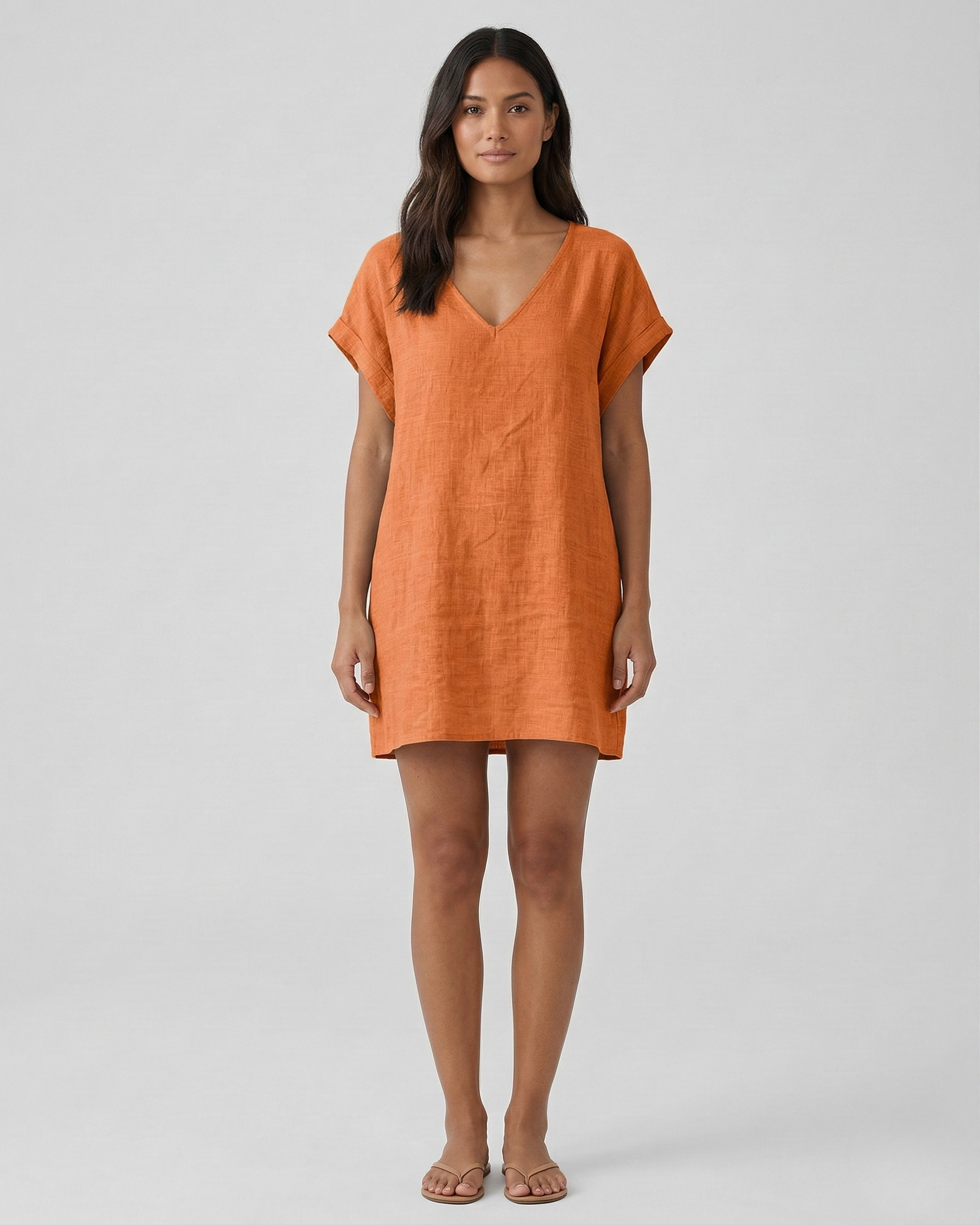 Stefanie – Short Sleeves with V-Neck Dress - Image 7