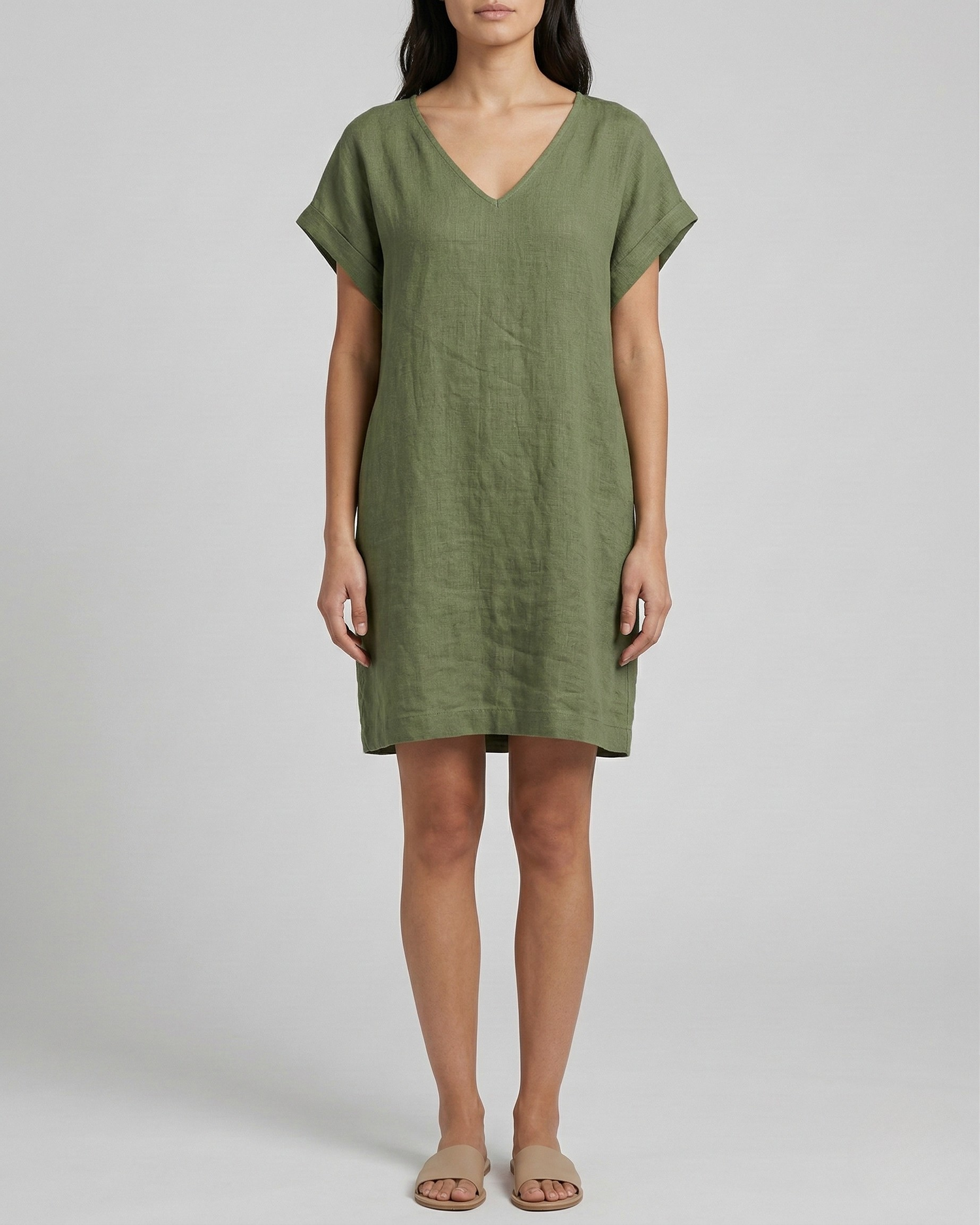 Stefanie – Short Sleeves with V-Neck Dress - Image 6