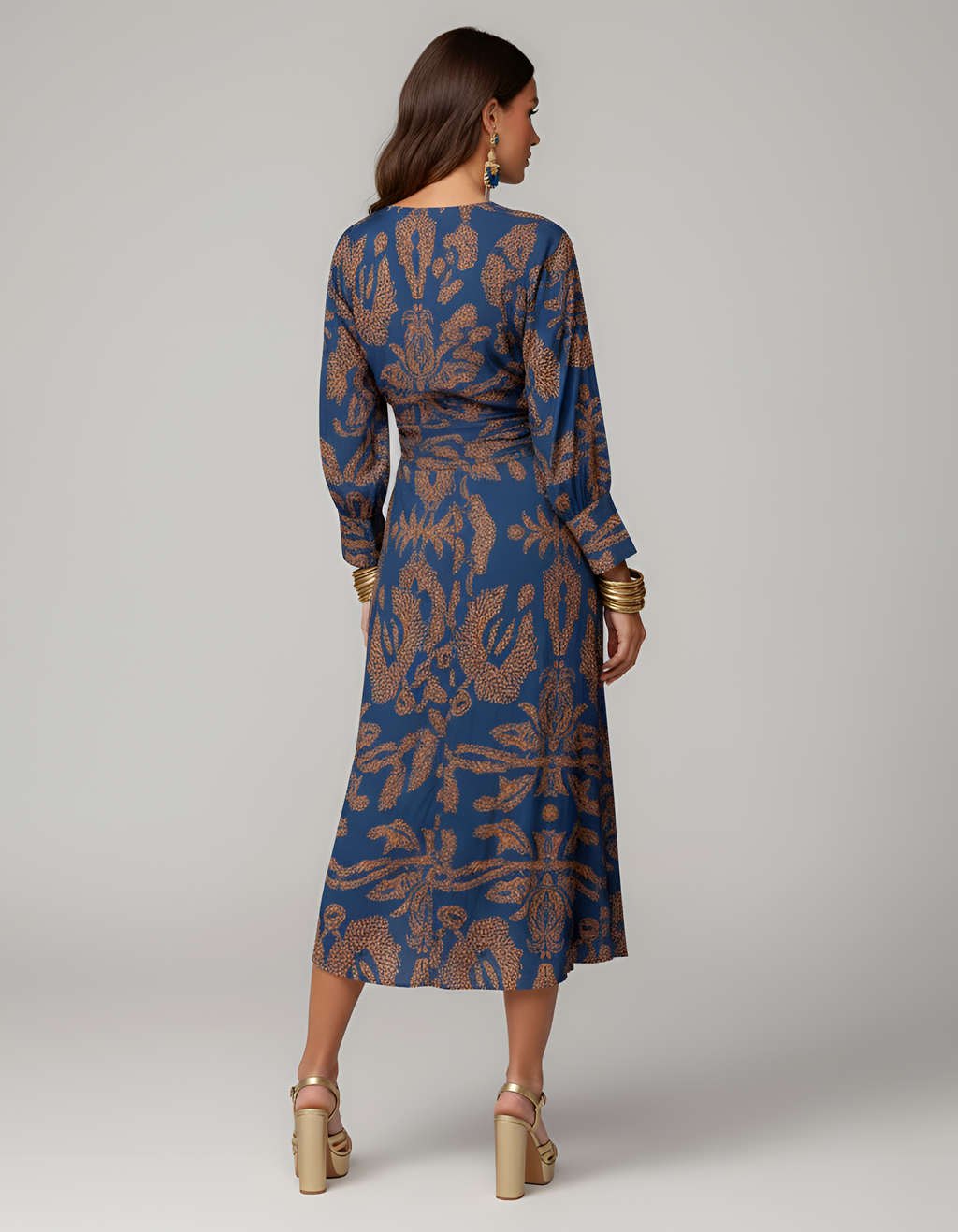Theresa –  Long Sleeves and Front Knot Dress - Image 3