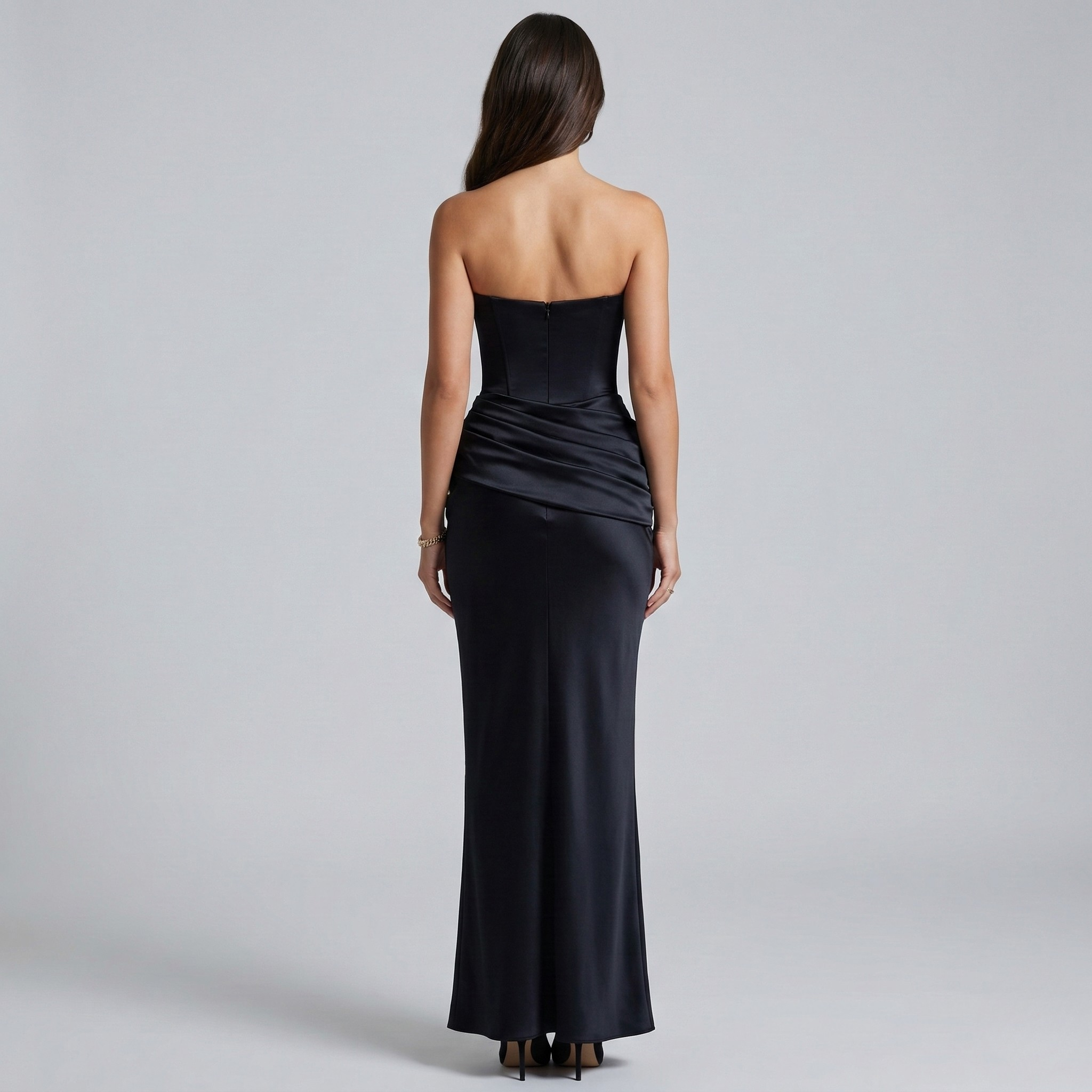Elena – Women Strapless Maxi Wedding Guest Dress - Image 7