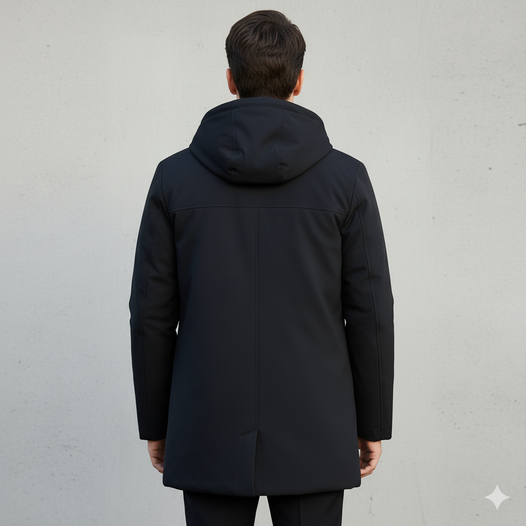 Long Men's Jacket with Hood and Zipper - J&B; - 5 - Elvaroza.com