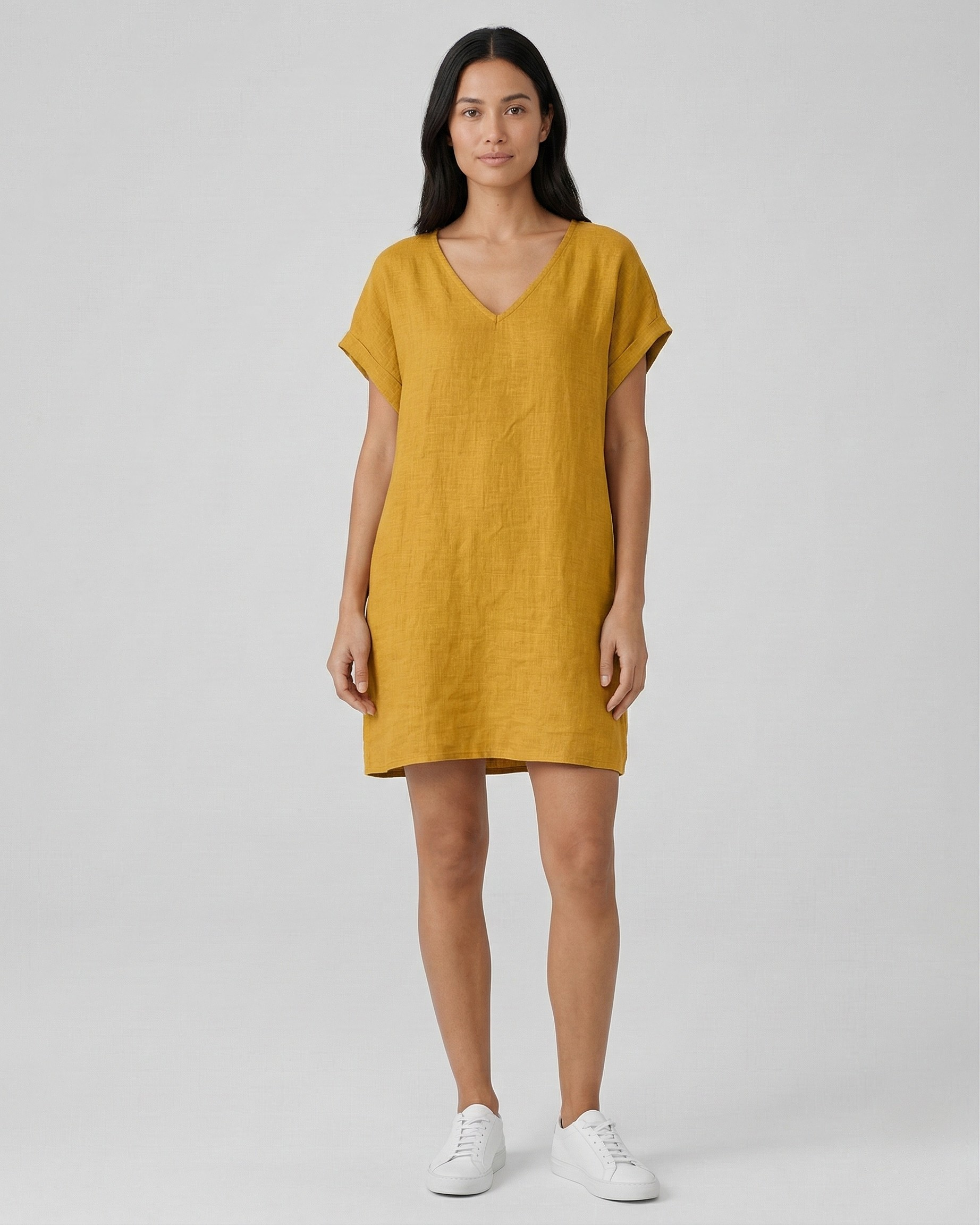 Stefanie – Short Sleeves with V-Neck Dress - Image 5