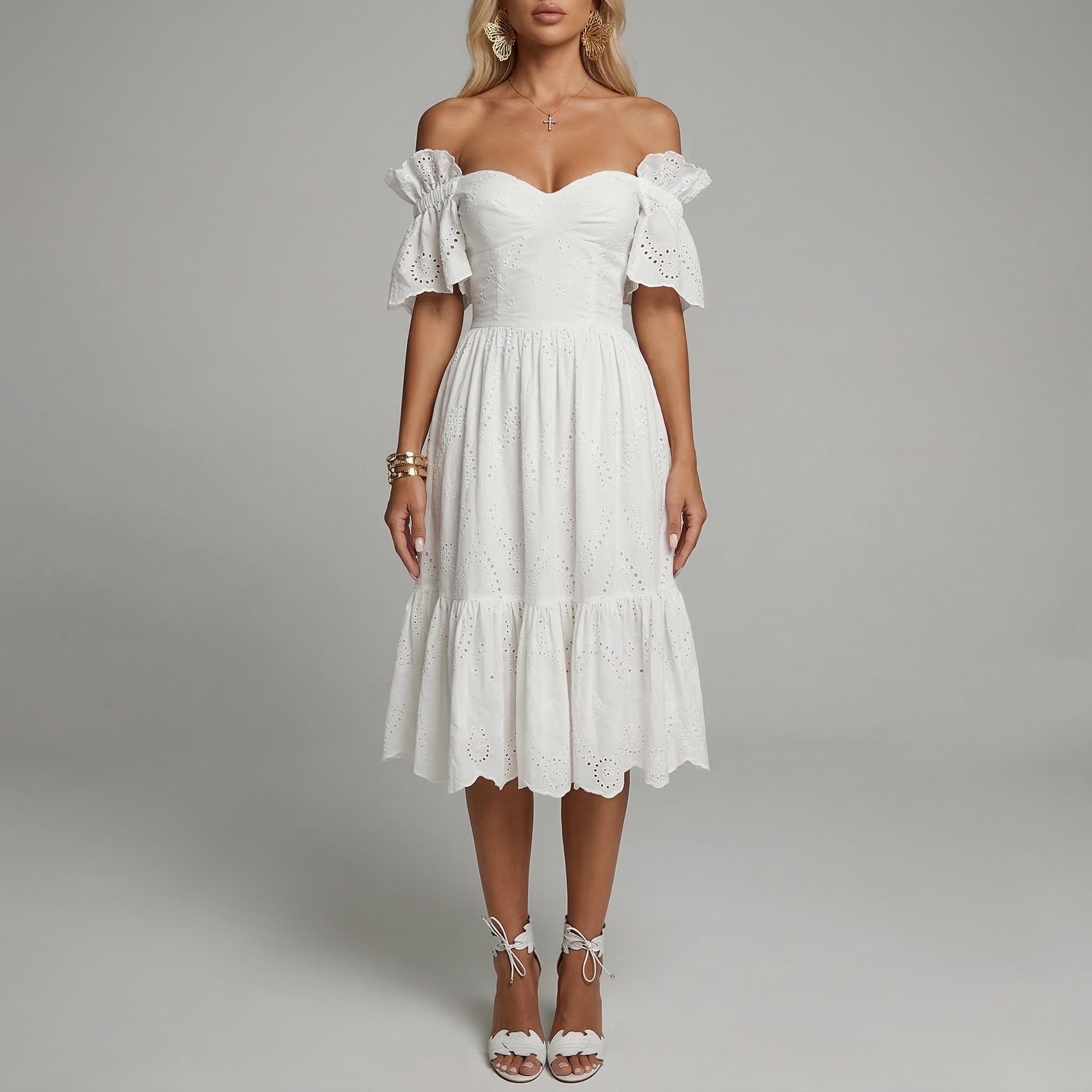 Elena – Women Floral Print Wedding Guest Dress - Image 1