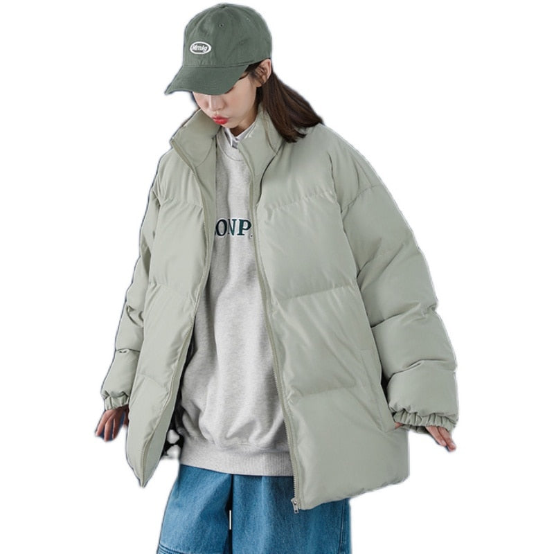 Puffer Jacket Women's Relaxed Fit with High Collar - Image 9