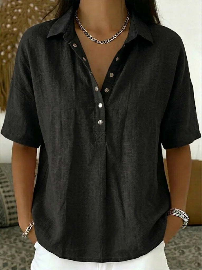 Thea – Button-Up Collar Blouse - Image 7