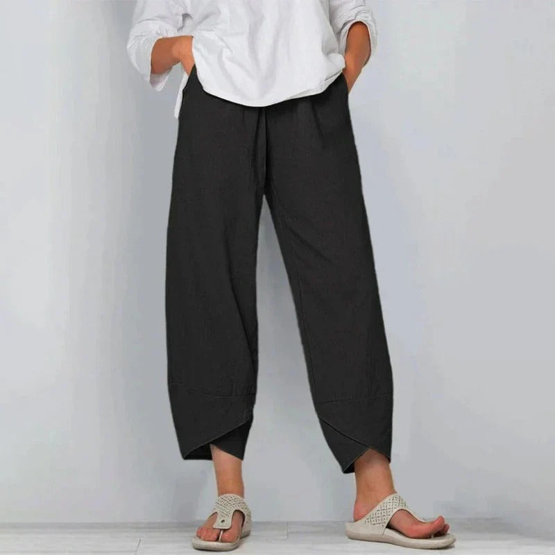 Melanie – Wide Leg Cropped Hem Trousers - Image 6