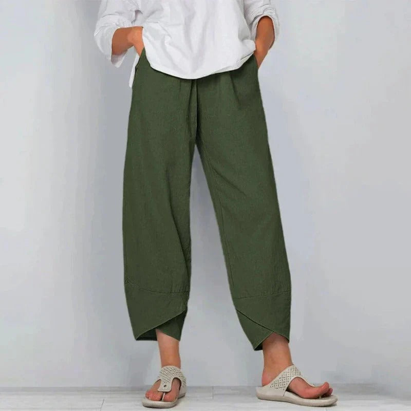 Melanie – Wide Leg Cropped Hem Trousers - Image 3
