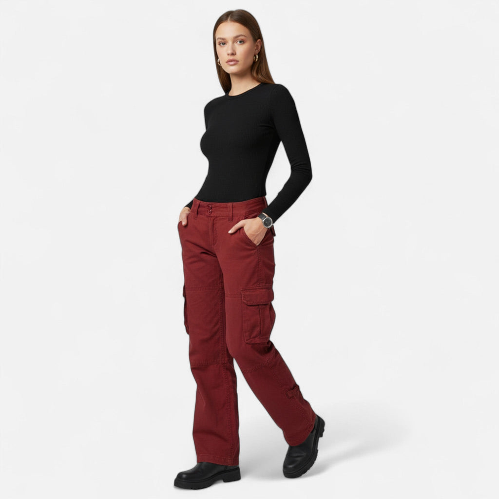 Cargo Pants Women's Relaxed Fit with Pockets - Image 2