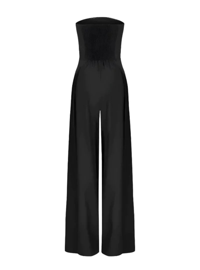 Lisa – Elegant Strapless Wide-Leg Jumpsuit - Image 2