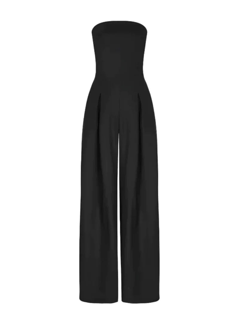 Lisa – Elegant Strapless Wide-Leg Jumpsuit - Image 3