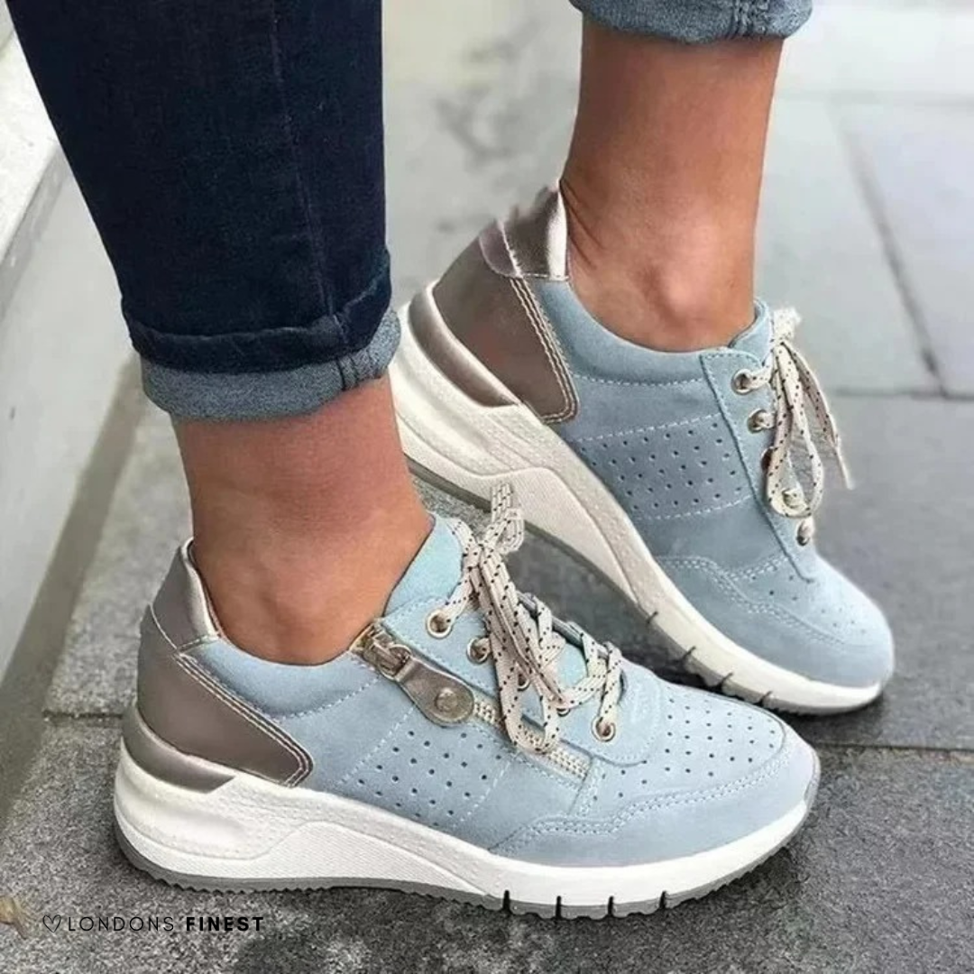 Helga – Women Casual Lace-Up Sneakers - Image 2