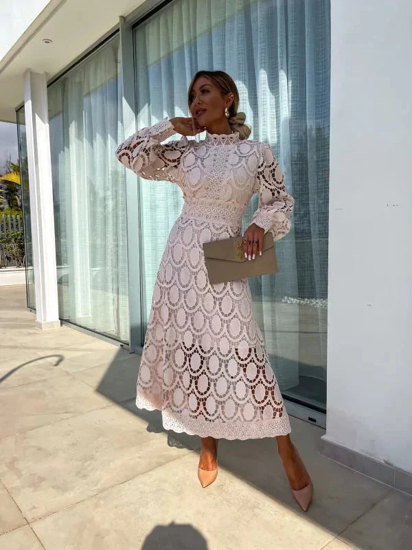 Verena – Elegant Lace Midi Dress - Image 2