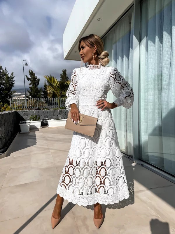 Verena – Elegant Lace Midi Dress - Image 3