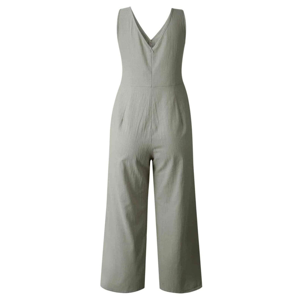 Irina – Chic V-neck Summer Jumpsuit - Image 5