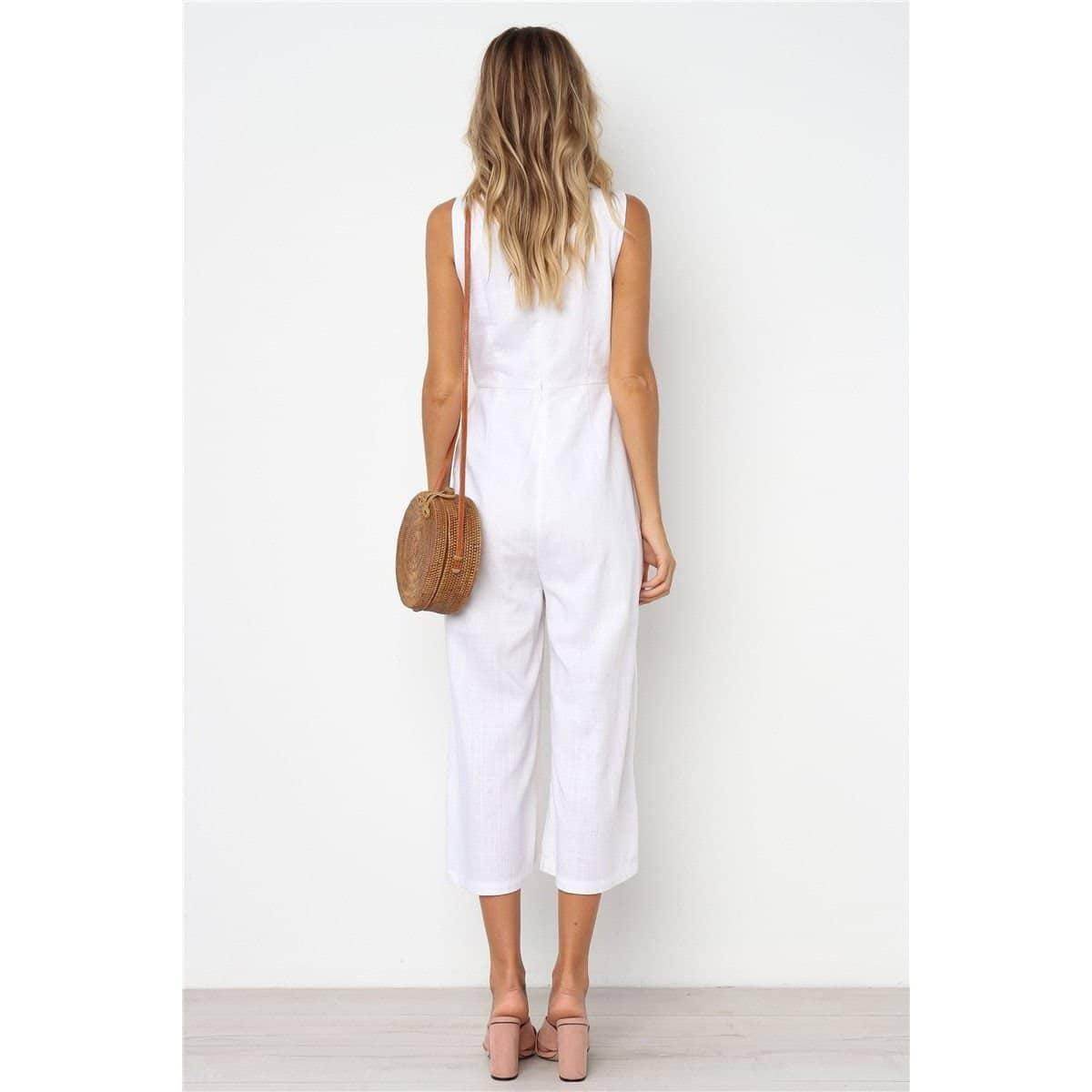 Irina – Chic V-neck Summer Jumpsuit - Image 9