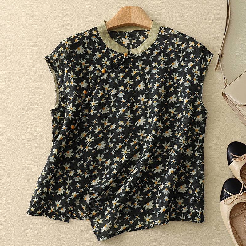 Elke – Women Vintage Sleeveless Blouse - Image 5
