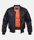 Bomber Jacket Men's Smooth Finish with Zip Closure - Image 1
