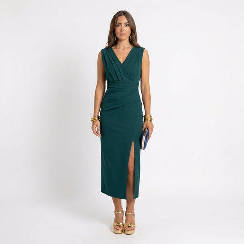 Anja – Elegant V-neck Sleeveless Dress - Image 1