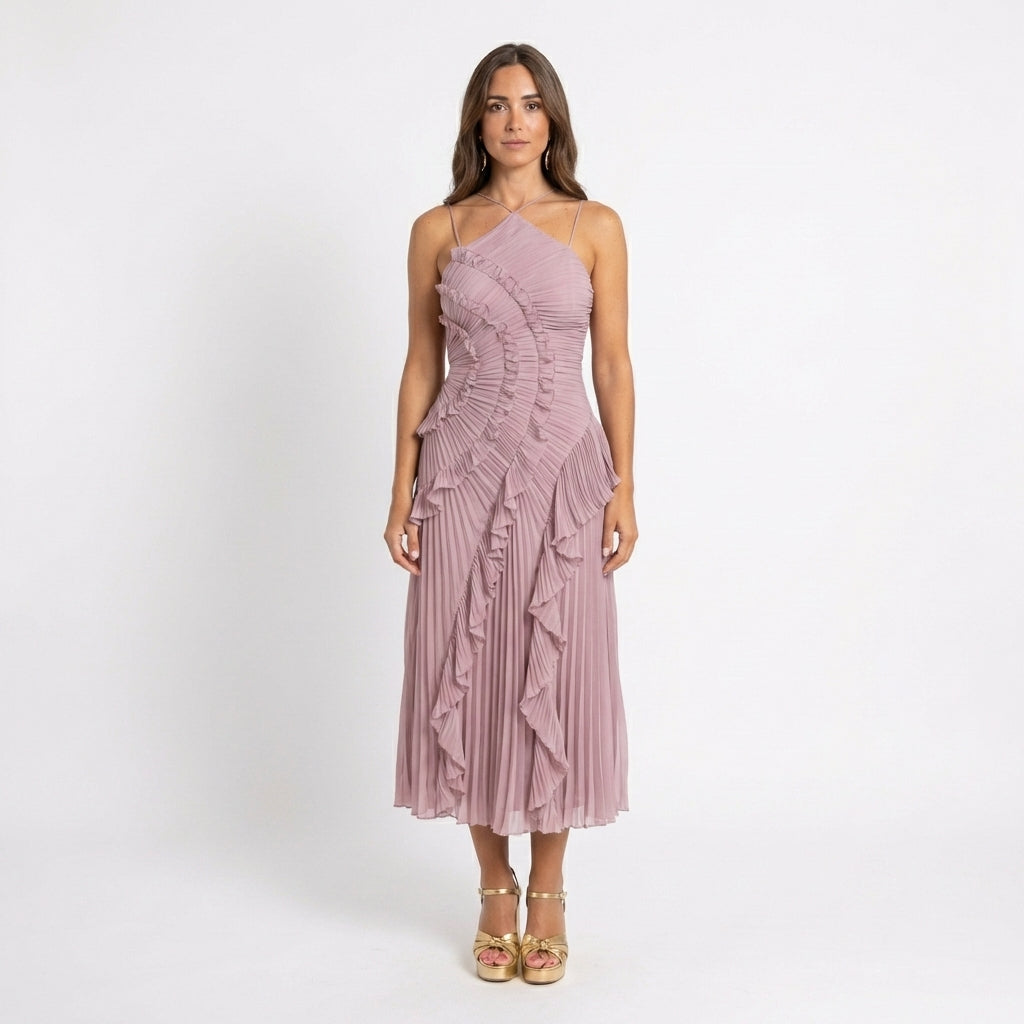Emilia – Elegantes Plisseekleid für Damen - Image 3