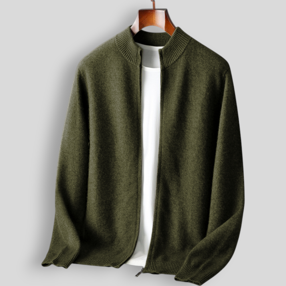 Men's bomber jacket with a soft texture and front zipper - J&B; - 4 - Elvaroza.com