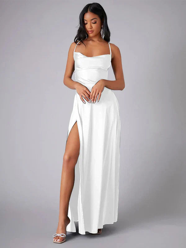 Sabine – Cowl Neck with Side Slit Dress - Image 8