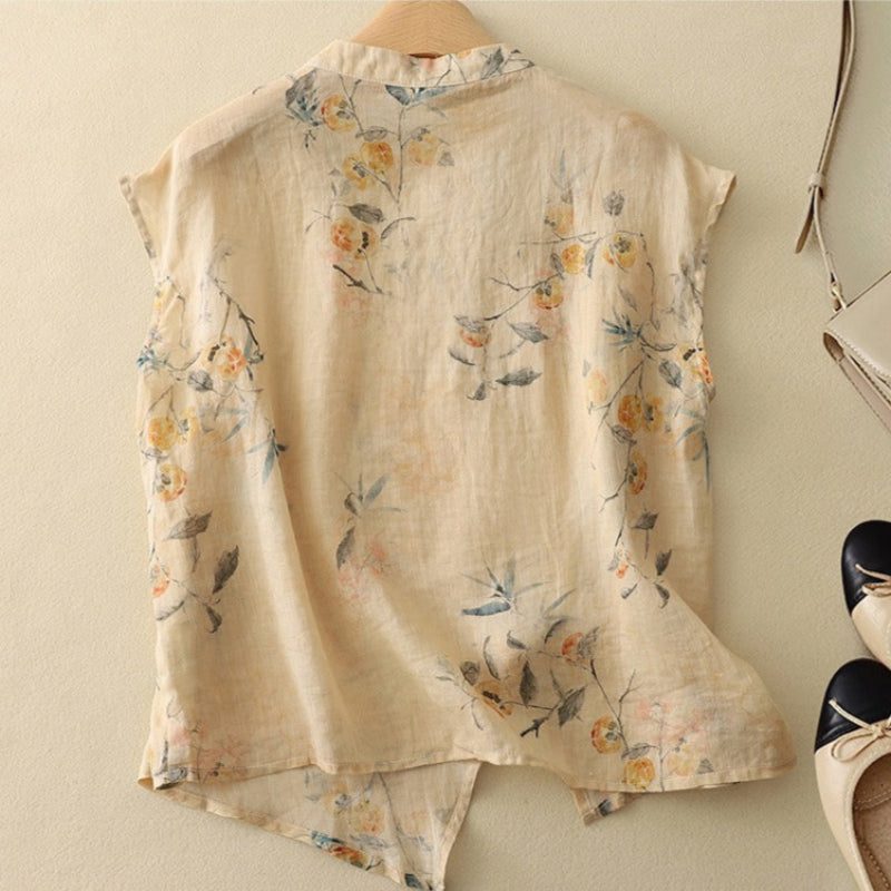 Elke – Women Vintage Sleeveless Blouse - Image 3