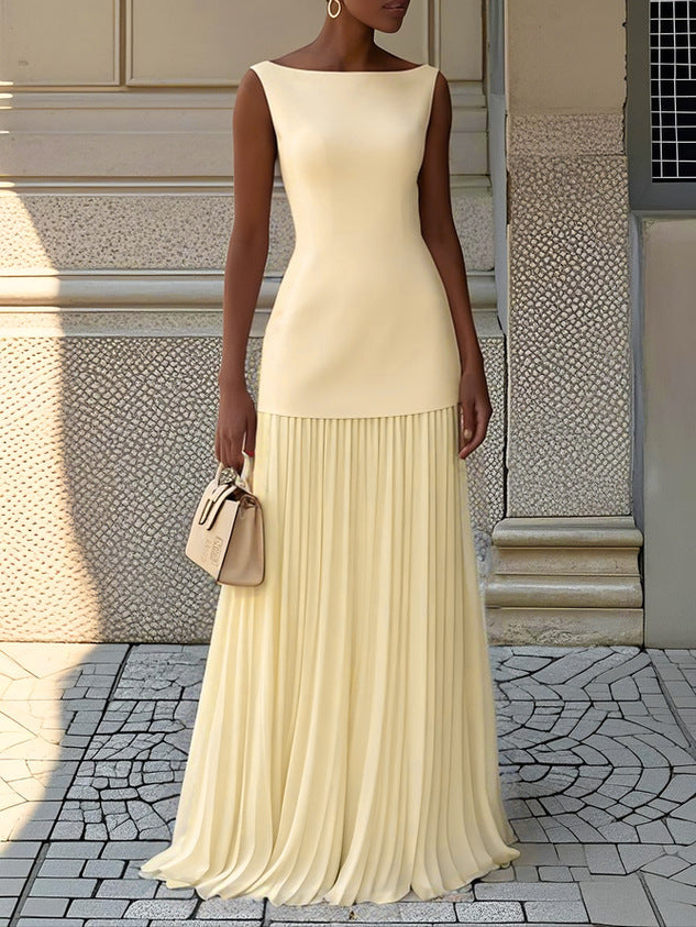 Claudia – Women  Sleeveless Pleated Dress - Image 5