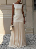 Claudia – Women  Sleeveless Pleated Dress - Image 1